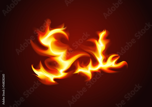 Vector word sale of the fire on a dark background