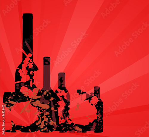 Wine menu card design background