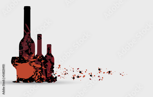 Wine menu card design background