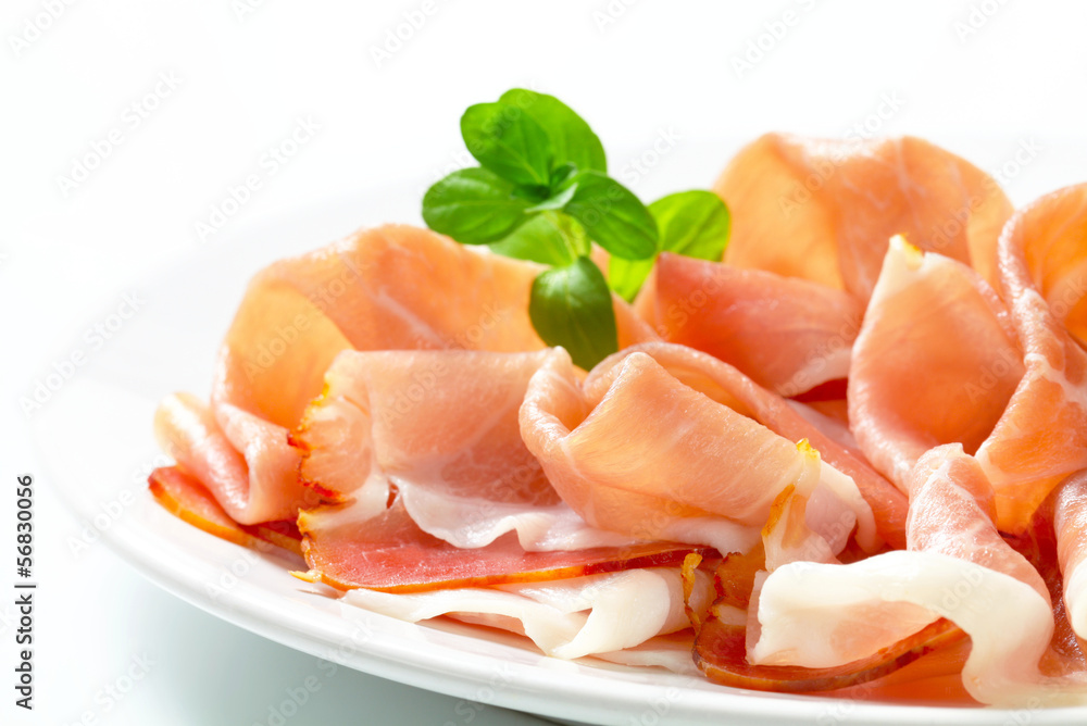 Thinly sliced prosciutto