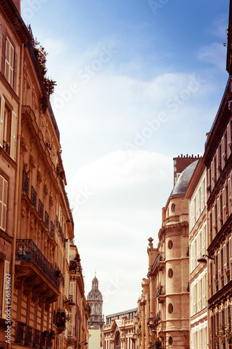 Canvas Print antique city building in paris