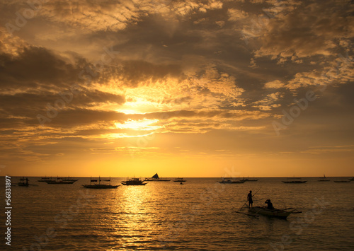 rowing in the sunset 2 © aygulchik99