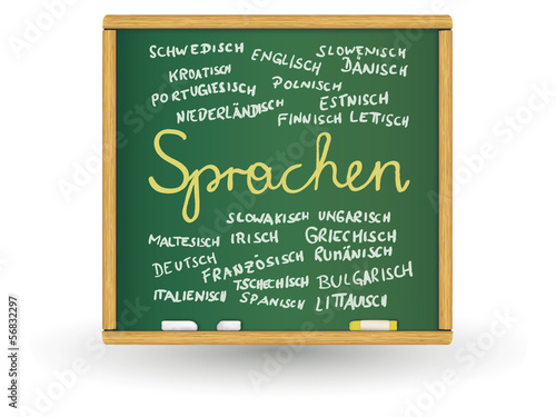 Schreibtafel - Sprachen(EU-Amtssprachen)