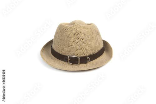 Brown hat isolated on a white background