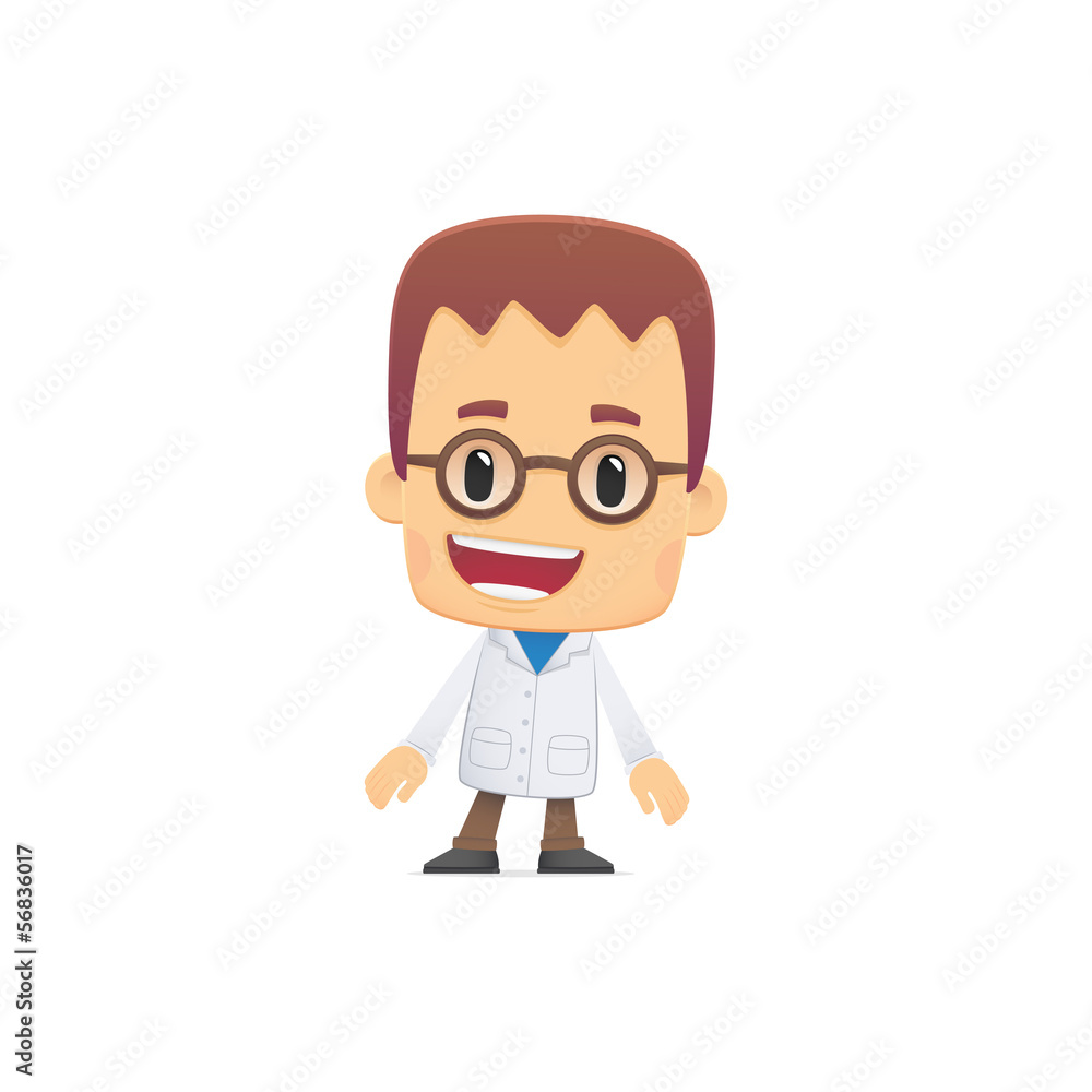 scientist. in various poses for use in advertising,