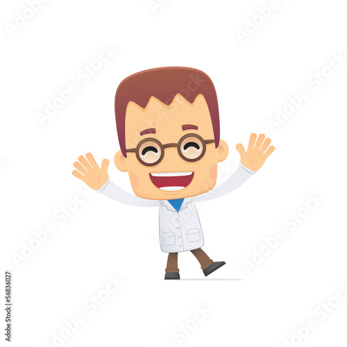 scientist. in various poses for use in advertising,