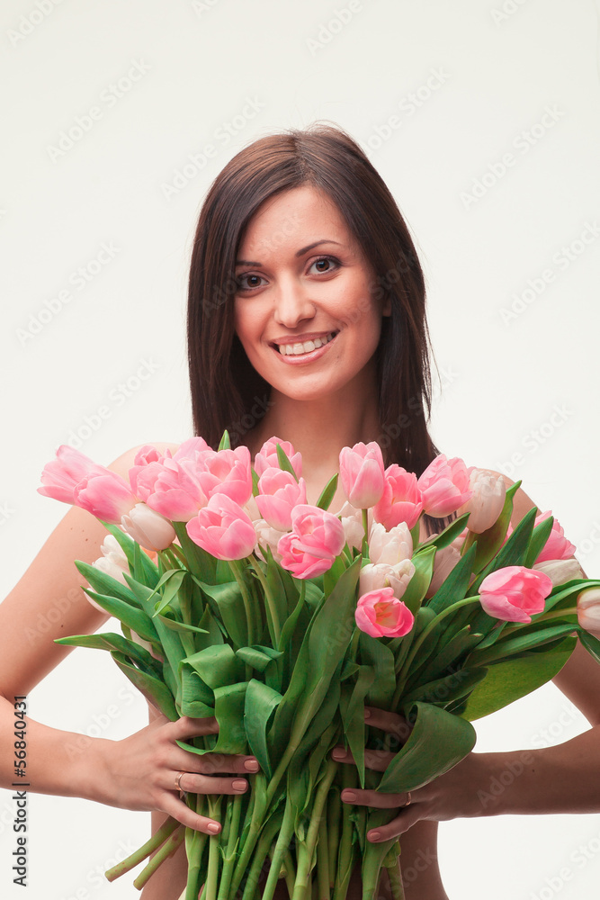 girl with a bouquet girl with a bouquet