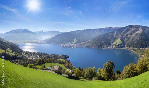 Panorama view over Zell am See, Austria