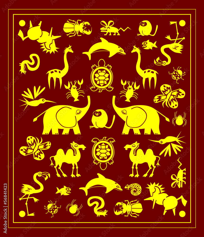 Obraz premium rug with animals