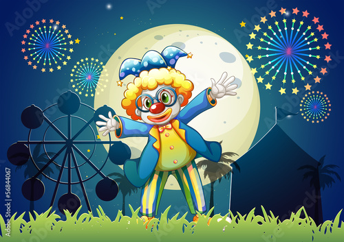 A clown at the carnival