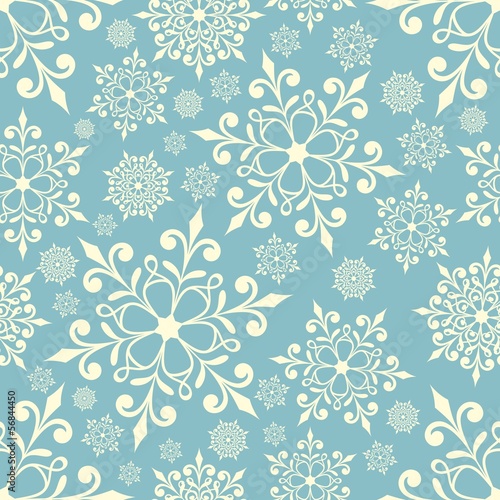Christmas background with snowflakes. Seamless pattern.