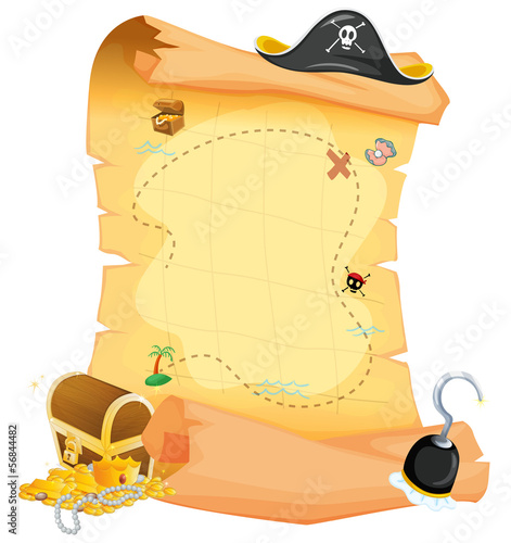 A brown treasure map