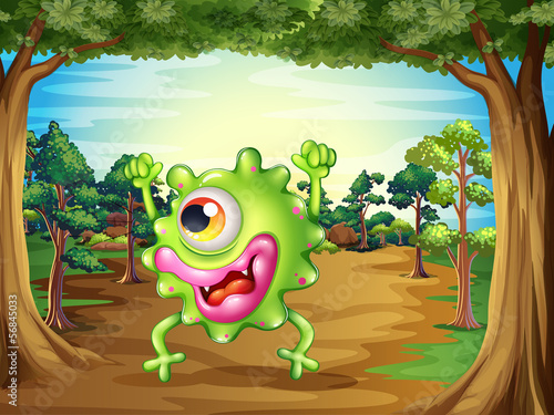 A monster lost in the forest