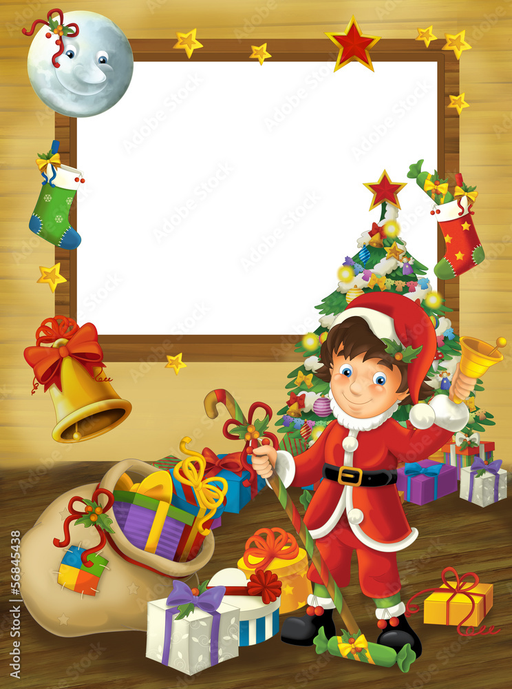 Naklejka premium Christmas frame - border