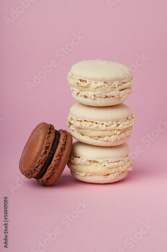 macaroons stacked on each other vertically
