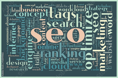 SEO concept tag cloud