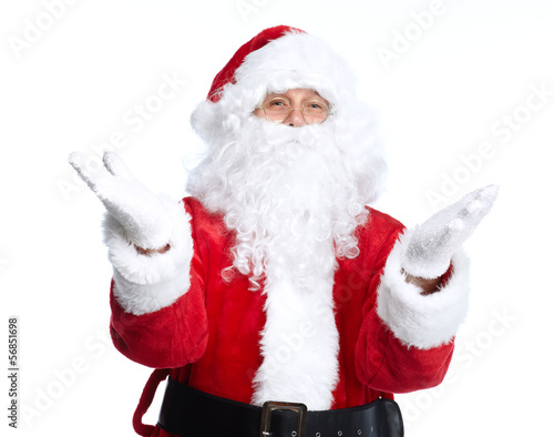 Santa Claus isolated on white.