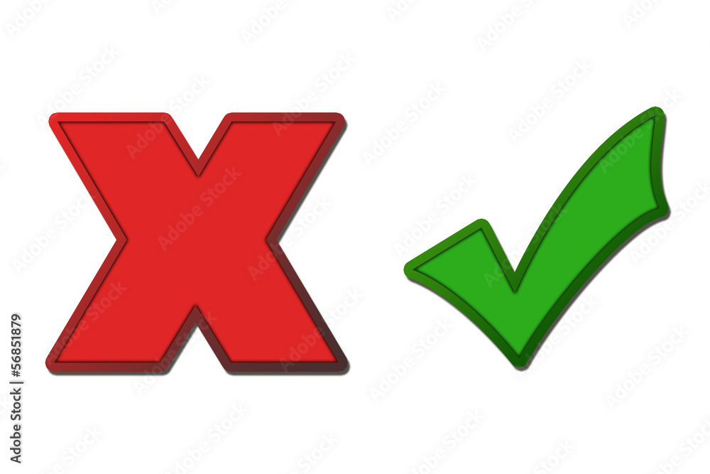 Check and cancel icons Buttons x und haken Check and cancel icons Buttons x und haken