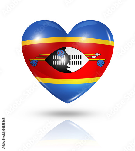 Free Download Love Swaziland, heart flag icon - GFXLoad