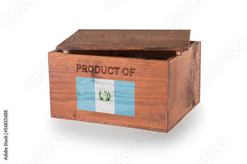 Wooden crate isolated on a white background