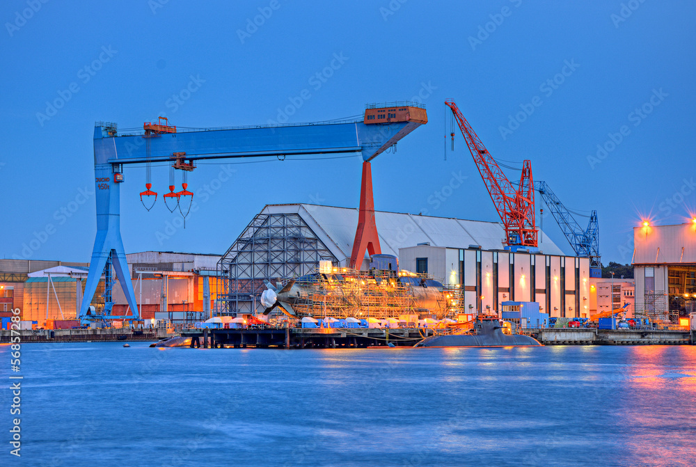 Wunschmotiv: Werft in Kiel #56857286