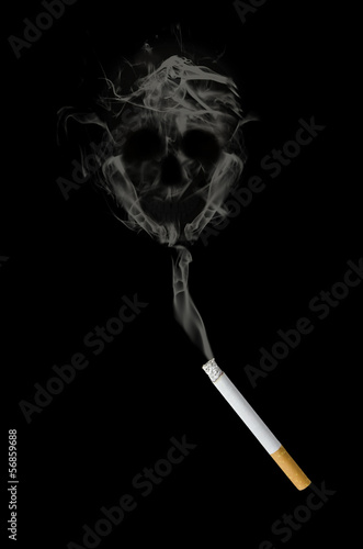Foto Cigarette with a skull