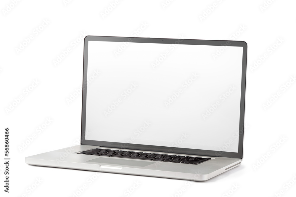 open blank laptop isolated on a white background open blank laptop isolated on a white background