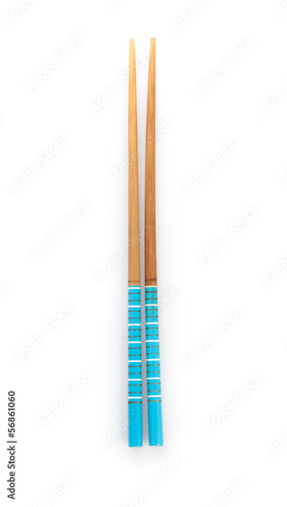 top view chopsticks isolated on a white background top view chopsticks isolated on a white background