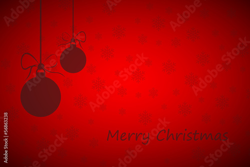 Simple red merry christmas background