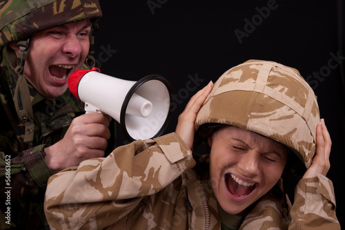 Soldier Shouting Orders photo