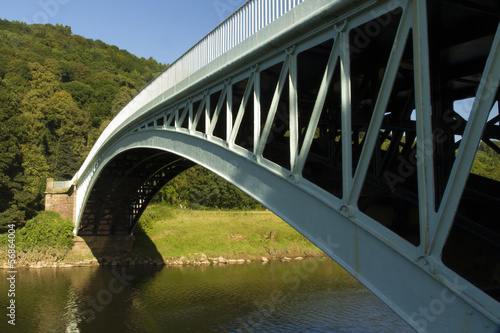 Bigsweir Bridge, a single span iron bridge over the River Wye an photo