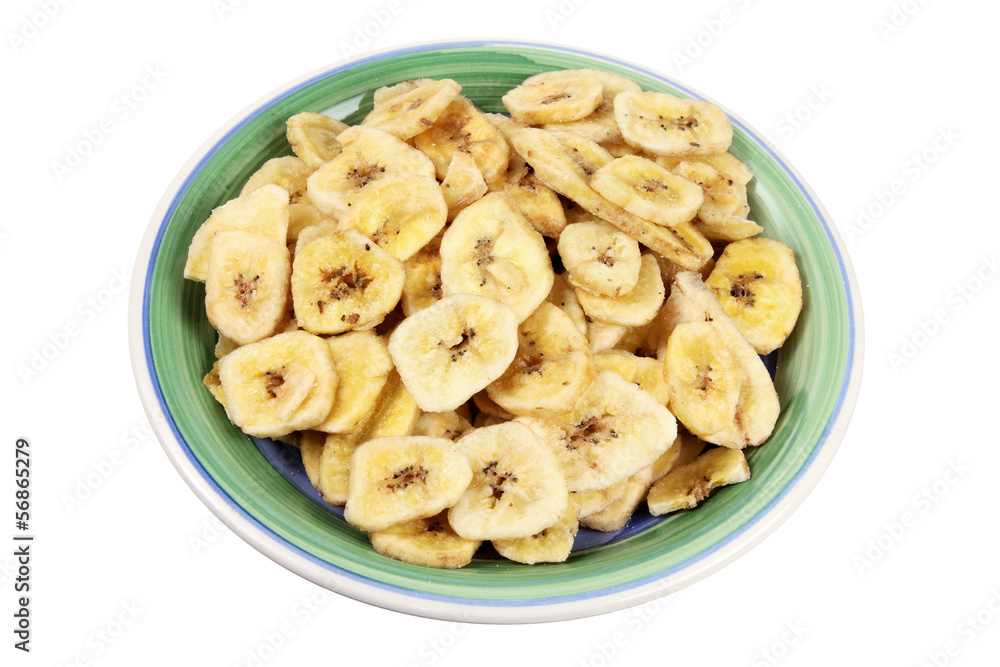 Plate of Banana Chips