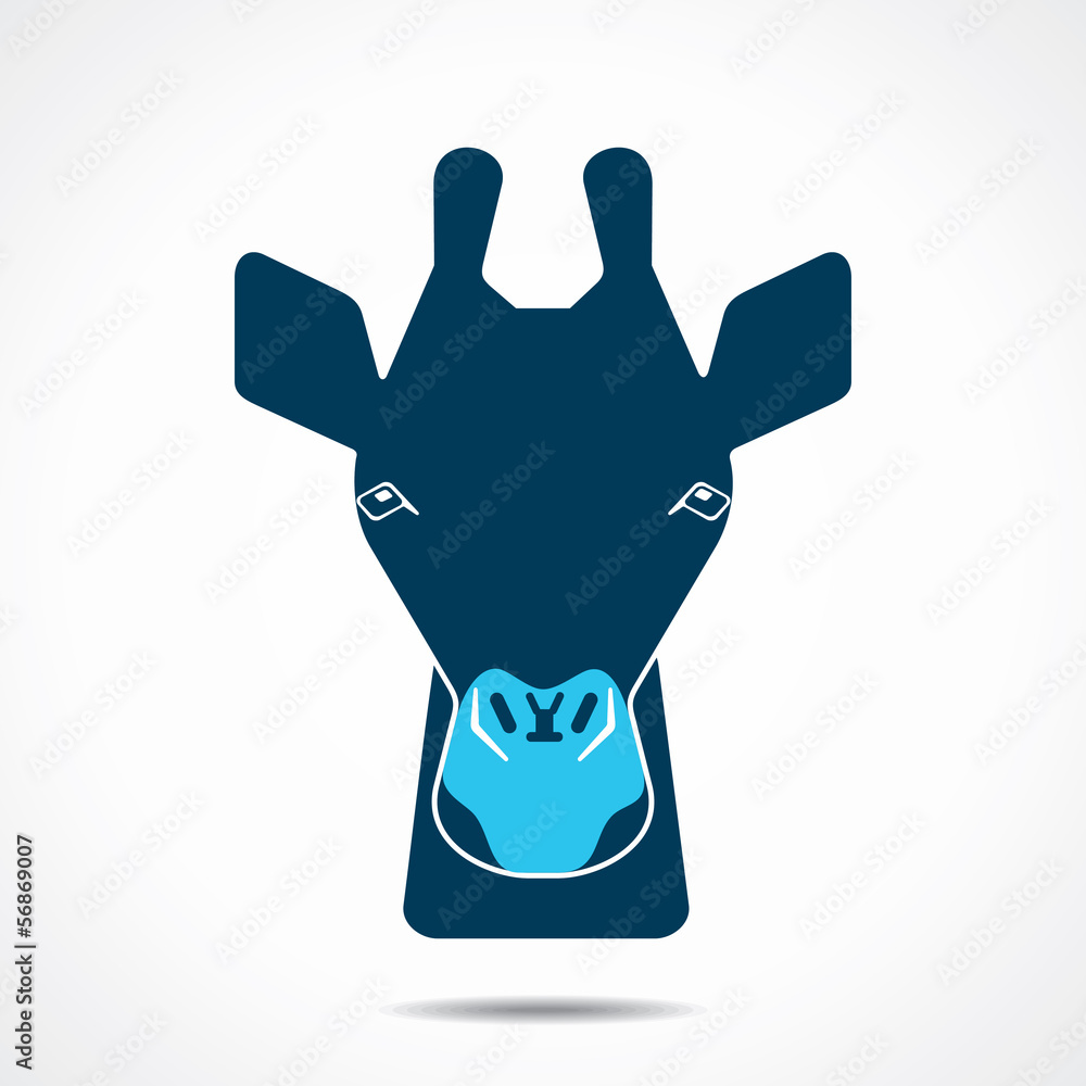 Obraz premium zebra abstract face design stock vector