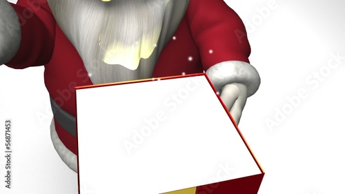 Santa Claus with magic giftbox