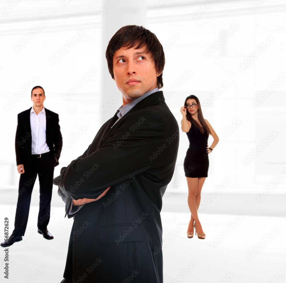 three people Business team three people Business team