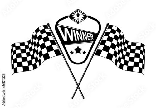 vector checkered race flags