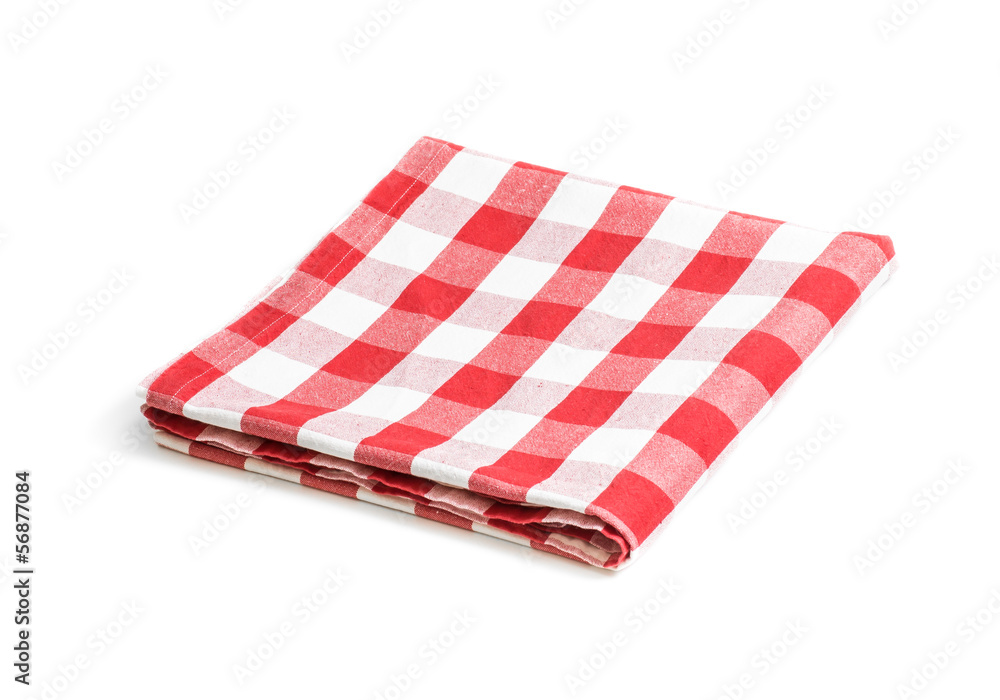 red folded tablecloth isolated red folded tablecloth isolated