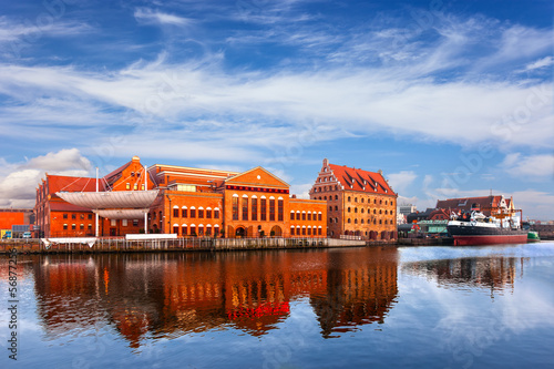 Former granary and the Baltic Philharmonic in Gdansk, Poland. #56877256