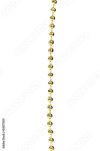 String of golden beads.