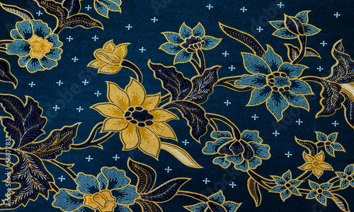 Obraz na płótnie Pattern on a batik fabric.