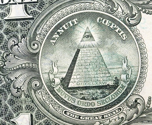 Macro image of a dollar.