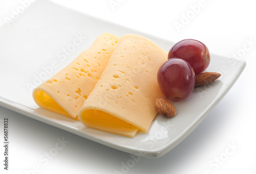 Sliced cheese photo