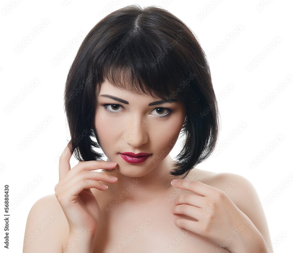 Portrait of woman with professional make-up