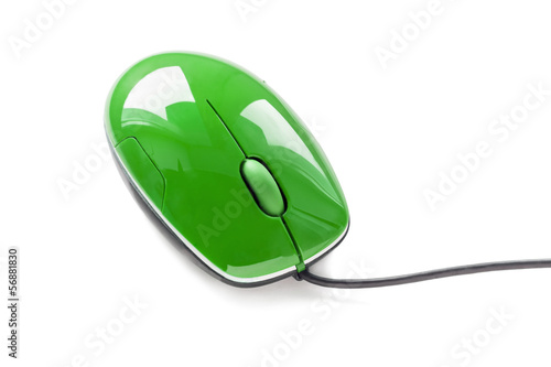 Green computer mouse