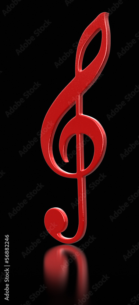 Obraz premium Treble clef