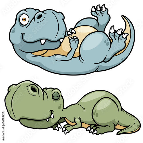 Vector illustration of Cartoon dinosaur