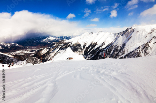 snowy peaks against the blue sky, Austria © Denis Ponkratov