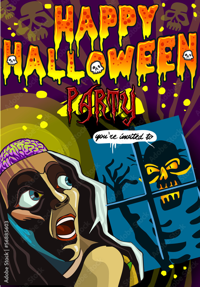 Fototapeta Poster Invite for Halloween Party