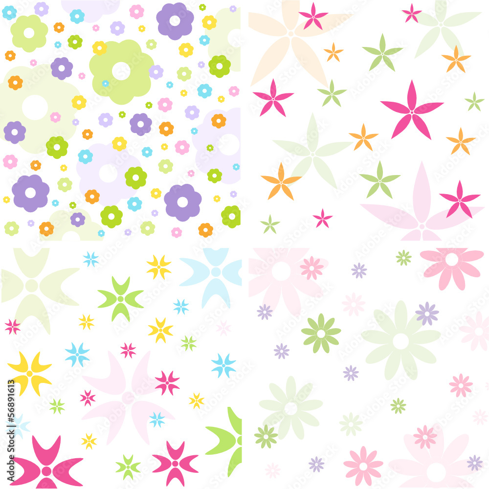 Floral pattern set Floral pattern set