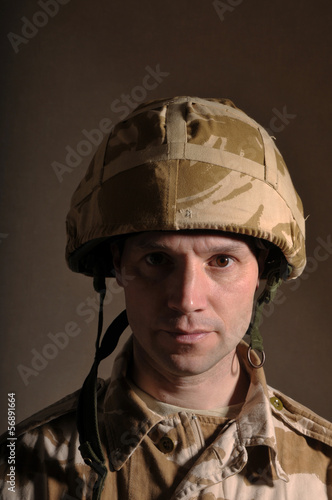 Soldier Portrait In Shadow